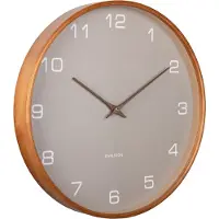 Karlsson Wall Clock Acento Wood Light Grey - Brown - Ø 40 CM