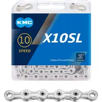 Kmc X10SL 10-vaihteinen ketju Shimano, Sram ja Campagnolo hopea