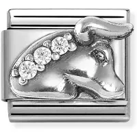 Nomination Composable Classic Zodiaco Relief horoskooppikoru Silvershine Taurus 330326/02