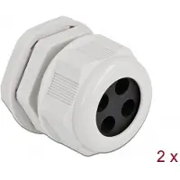 DeLOCK 60384, Harmaa, Muovi, 2 kpl, PG29, 8 mm, IP68