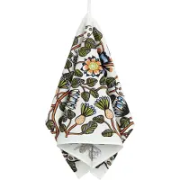 Marimekko Tiara keittiöpyyhe 47x70 cm, hiekka/vihreä/oranssi