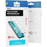 Wave Full Fit Screen Protector HONOR 8A / Huawei Y6 2019 näytön suojalasi, musta