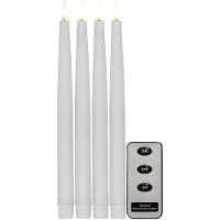Scandi Essentials Bright LED-kynttilä 28,5 cm 4-pakkaus kaukosäätimellä Valkoinen
