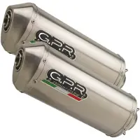 Gpr Exhaust Systems Satinox Dual Etv Aprilia Caponord 1000 Rally 01-07 Cat Homologoitu Slip On äänenvaimennin