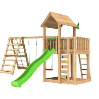 Jungle Gym Mansion 2.1, Climb Module, vihreä liukumäki, leikkitorni