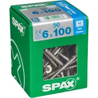 Spax TX 6x100 RST uppokanta 50kpl yleisruuvi