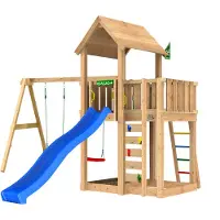 Jungle Gym Mansion 2.1, Swing Module, sininen liukumäki, leikkitorni