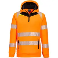 Portwest DX482 Hi-Vis oranssi/musta vetoketjuhuppari