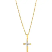 Top Gold hopeinen timanttileikattu risti 13x23mm kullattu 5250901509