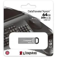 Kingston DataTraveler Kyson USB-muisti, 64GB, USB 3.2 Gen 1, hopea