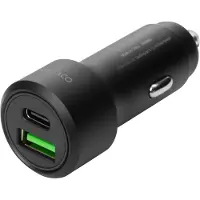 Deltaco autolaturi USB-C/USB-A 2x18W, USBC-CAR122