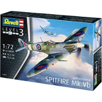 Revell Spitfire Mk.Vb, Pienoismallikiinteäsiipinen ilma-alus, Kokoamispakkaus, 1:72, Spitfire Mk.Vb, Mies, Second World War