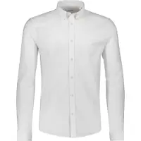 Lindbergh Yarn Dyed Oxford Superflex Shirt L/S - White - XL