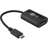 Goobay Usb C To Displayport Adapter 0.2 M Musta