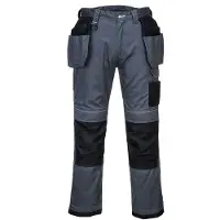 Portwest T602 Zoom harmaa/musta Short riipputaskutyöhousut