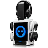 Numskull Gaming Locker LED PS5-vaikutteinen pelikaappi - valkoinen/sininen