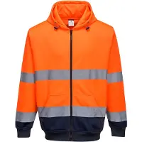 Portwest B317 kaksiväri vetoketjullinen huppari