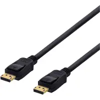 Deltaco – DisplayPort-kaapeli, 3m, 4K UHD, DP 1.2, musta (DP-1030D)
