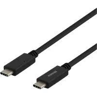Deltaco Latauskaapeli USB-C - USB-C, 1 m, musta