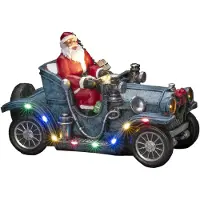 Konstsmide Joulupukki autossa, 11 LEDiä 3xAA