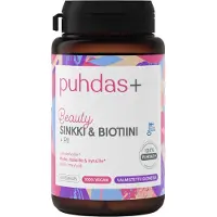 Raw Organic Puhdas+ Sinkki + Biotiini +pii 60kaps.