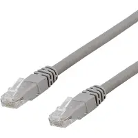 Deltaco – U/UTP Cat6a laitekaapeli, 1,5m, 500MHz, LSZH, harmaa (TP-611AU)
