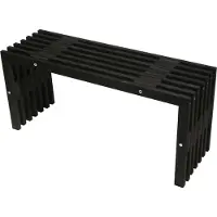EcoFurn D-Penkki, Mänty musta öljytty, 100 cm