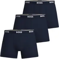 BOSS for man. 50475282 Pack of 3 navy logo boxers (S), Homewear, Cotton