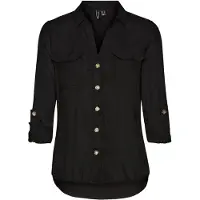 Vero Moda Vmbumpy L/S Shirt New Wvn Noos - Black - M