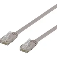 Deltaco TP-6 U/UTP Cat6 harmaa litteä verkkokaapeli