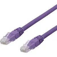 Deltaco – U/UTP Cat6a laitekaapeli, 1m, 500MHz, LSZH, lilla (TP-61PAU)