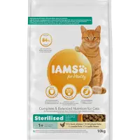 IAMS - Cat Adult Sterilised Succulent Roast Chicken 10 kg - Kissat - Kissanruoka - Kuivaruoka