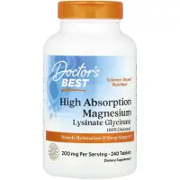 Doctors Best Magnesium 100 mg - 240 tablettia - korkea imeytyminen