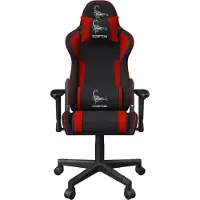 Gembird Gaming Armchair SCORPION black and red, breathable material