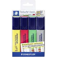 Staedtler 364 CWP4-X, 4 kpl, Vihreä, Harmaa, Punainen, Keltainen, Taltan pää, Vihreä, Harmaa, Punainen, Keltainen, 1 cm ³