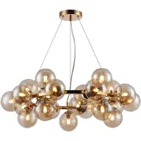Maytoni Riippuvalaisin lasi Dallas, himmennettävä, Messinki/kulta, Olohuone/ruokailutila, Lasi, Design