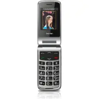 Beafon SL645plus LTE, Silver Line, isonäppäiminen flip-matkapuhelin, musta