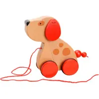 Goki Wooden Pull Animal Dog