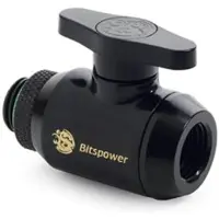 Bitspower Matt Black Mini Valve Rotary G1/4"& Inner G14"With Black Handle