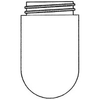 TekniskBelysnings Industri Cylinder glass / stable glass sandblasted 84.5 mm thread