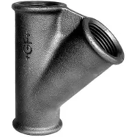 +GF+ tee 45° black 1 1/4''