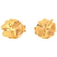 Enamel Copenhagen Studs, Organic Clover Mini - Gold - ONE SIZE