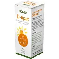 Biomed Lisäaineettomat D-vitamiinitipat 25 mikrog