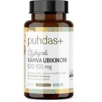 Puhdas+ Vahva Ubikinoni Q10 100 mg Extra-neitsytoliiviöljyssä 60 kaps