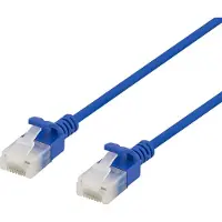 Deltaco – U/UTP Cat6a laitekaapeli, ohut, läpimitta 3,5mm, 0,5m, sininen (UUTP-1011)