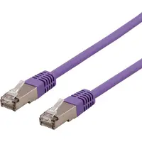 Deltaco – U/FTP Cat6a laitekaapeli, Delta-sert., LSZH, 1,5m, violetti (STP-611PAU)