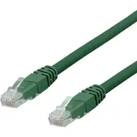 Deltaco – U/UTP Cat6a patch cable, Delta cert, LSZH, 0.3m, green (TP-603GAU)