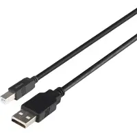 Deltaco – USB 2.0 cable USB-A male - USB-B male, LSZH, 3m, black (USB-230S-LSZH)