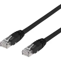 Deltaco – Verkkokaapeli, Cat6, U/UTP, 24 AWG, LSZH, 3 m, musta (210010)