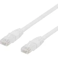 Deltaco – Verkkokaapeli, Cat6, U/UTP, 24 AWG, LSZH, 0,5 m, valkoinen (210001)